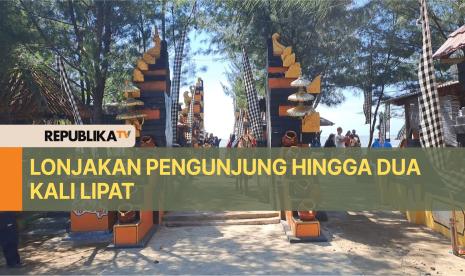 Libur Panjang Pantai Tirta Ayu Ramai Dikunjungi Wisatawan