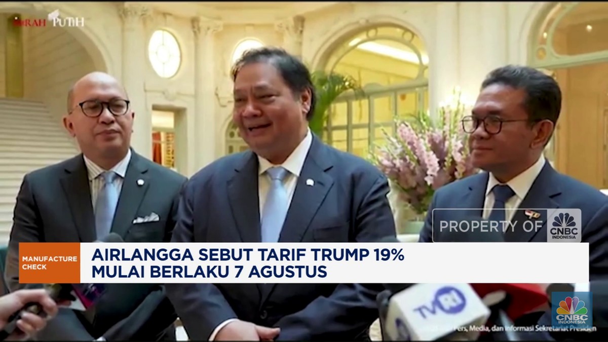 Video: Airlangga Sebut Tarif Trump 19% Mulai 7 Agustus